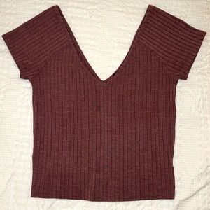 Medium Forever 21 purple low-cut crop top